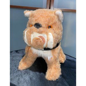 Mack Trucks Vintage 11” Brown Bulldog Dog Mascot Stuffed Plush Toy With Collar